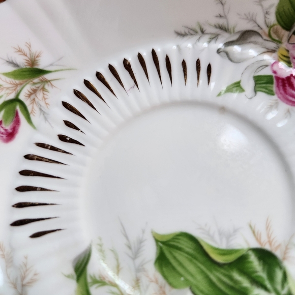 ROYAL ADDERLEY Canadian Provincial Flowers LADYSLIPPER Saucer  Only Bone China - Picture 9 of 12